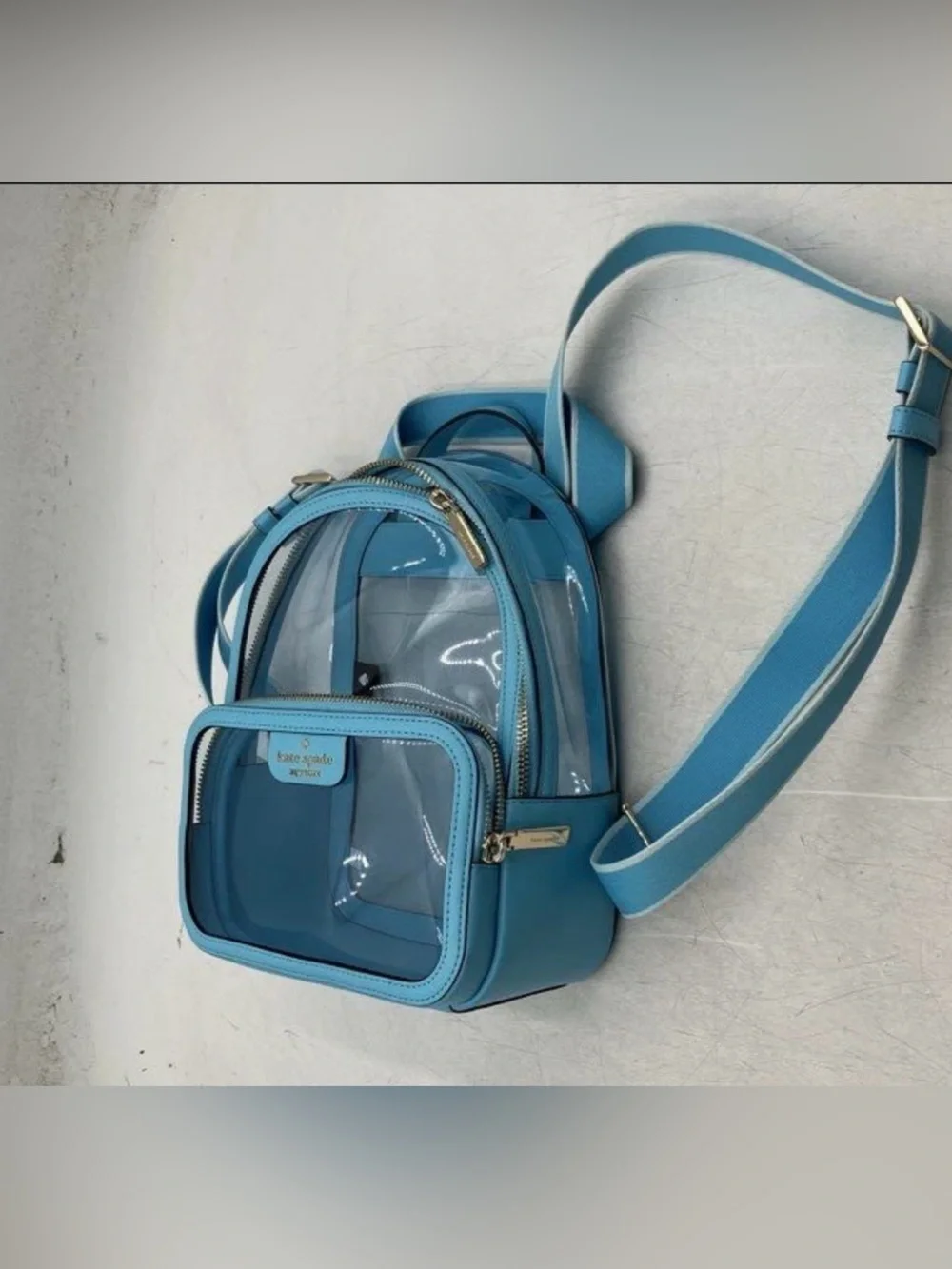 kate spade light blue clear crossbody bag nwot